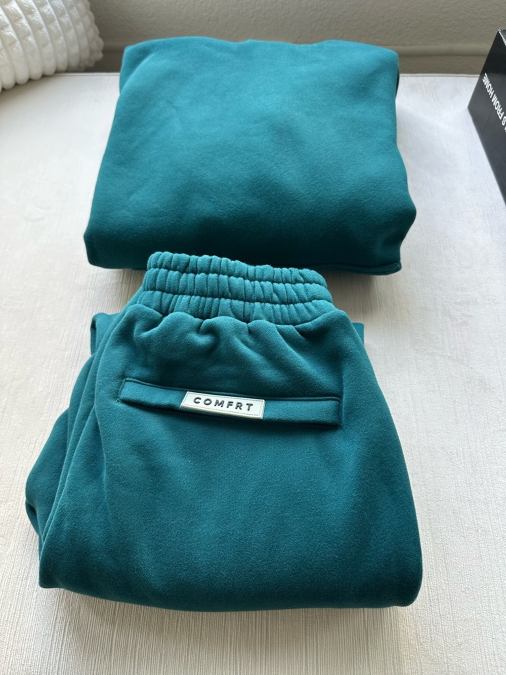 COMFRT Teal Travel Essentials Sweatsuit with Cozy Elastic Waist